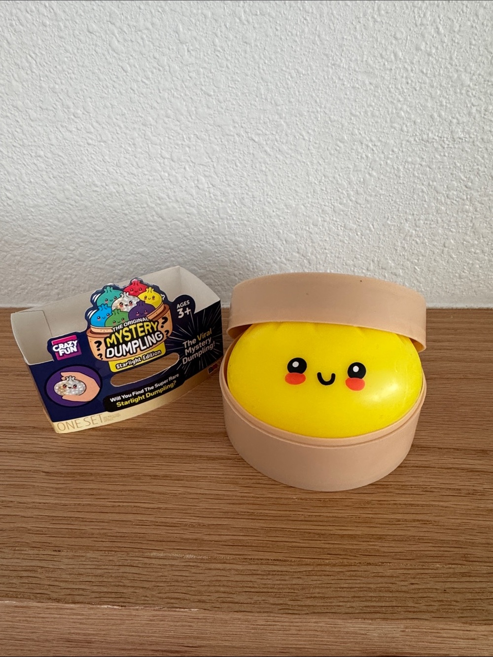 Viral mystery dumpling squishy starlight edition in yellow